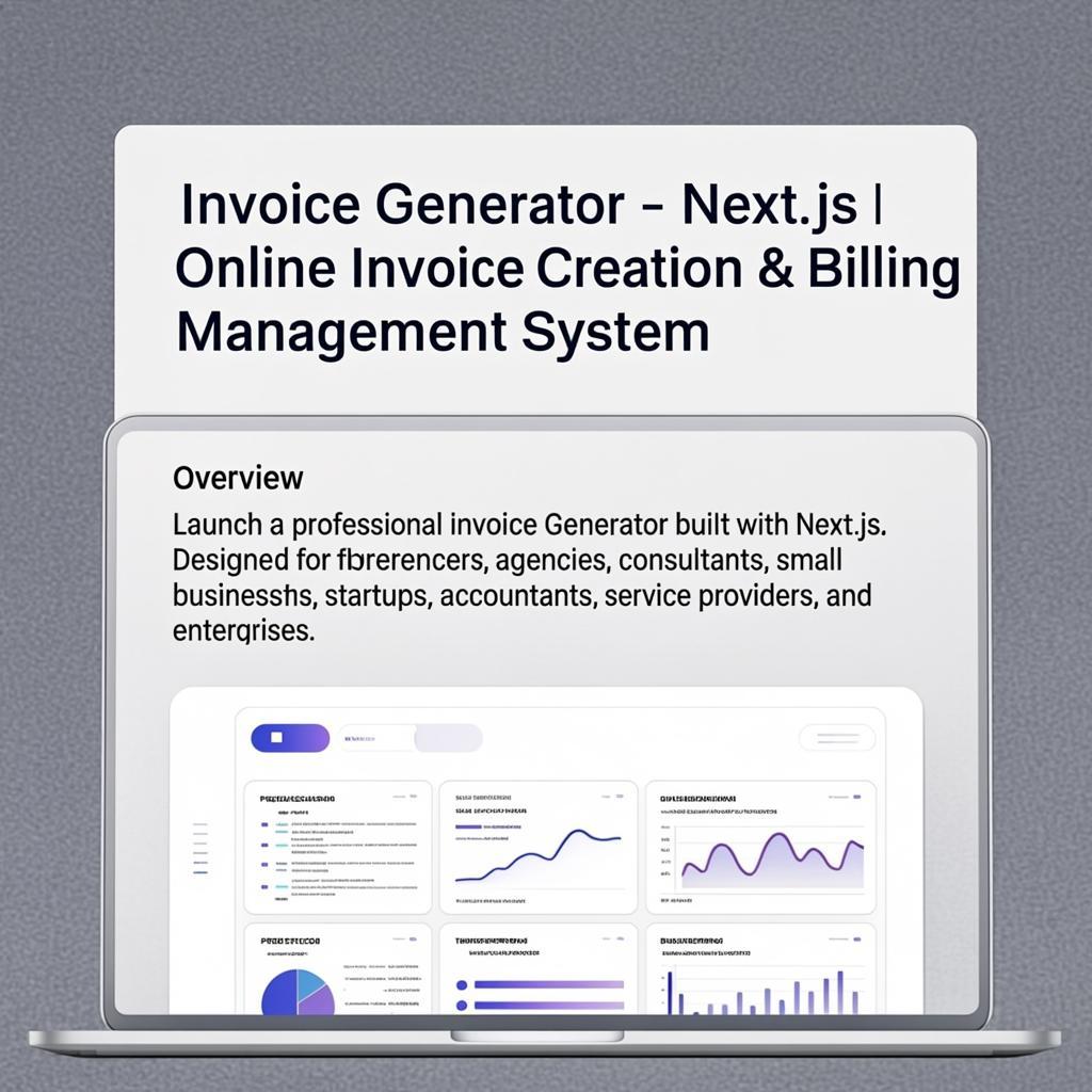 Invoice Generator – Next.js | Online Invoice Creation & Billing Management System