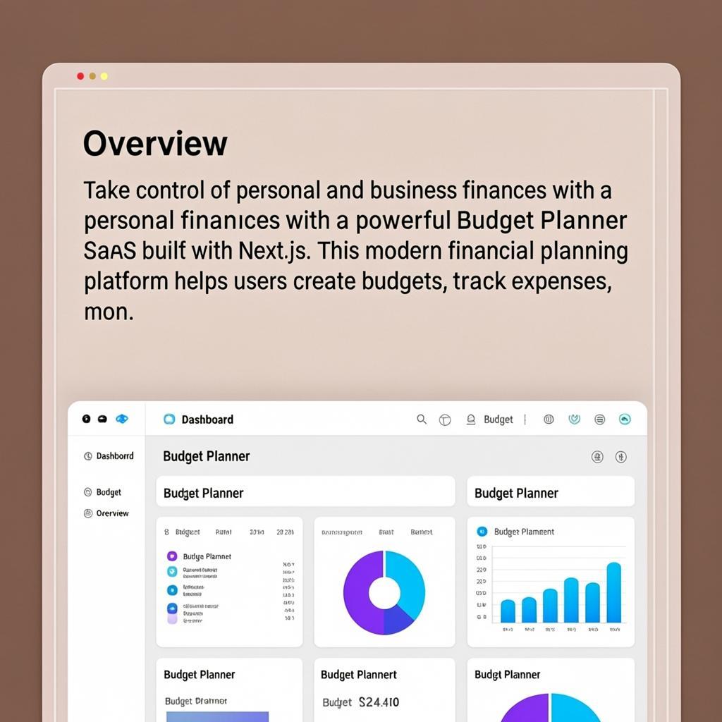 Budget Planner – Next.js | Personal Finance & Budget Management SaaS